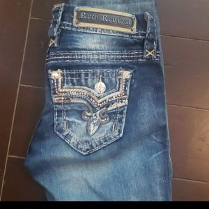 2 pairs rock revival jeans size 24